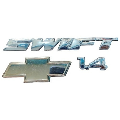 Kit Emblemas Chevrolet Swift 1.4 Logo Dorado 3piezas