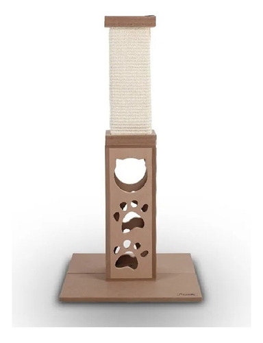 Rascador Torre Tubo Para Gatos Xl Pro 80 Cms Madera Y Sisal