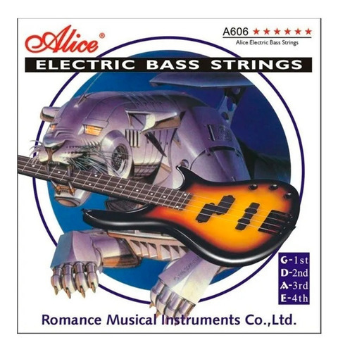 Juego Alice A606-4m Cuerdas Bajo Electrico 4 Cuerdas 45-105