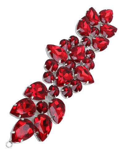 Correa Corta Roja Con Diamantes De Imitación, Decoración De