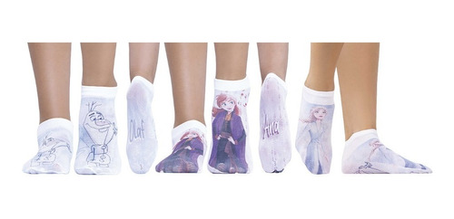 Medias Plantin Nena Estampado Frozen Disney Cocot 21501c