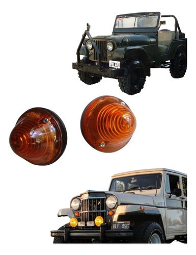 Juego De Faros De Giro Jeep Ika Estanciera Willys Baqueano