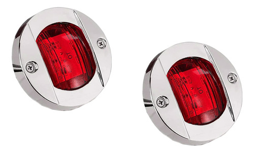 Luz Led Cromada Rojo Popa Cabina Montaje Cortesia