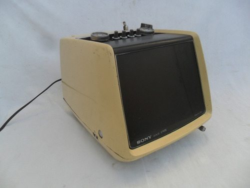 Antiguo Tv Televisor Sony Solid State 70s Portatil Vintage