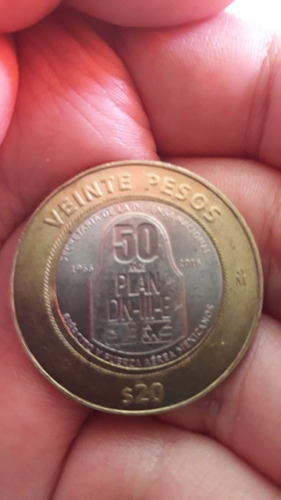 Moneda De 20 Pesos Plan Dn-lll-e (se Venden 2 Por 12,000)