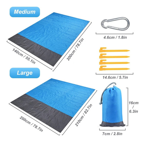 Estera Para Acampar Al Aire Libre, Manta De Playa De Bolsillo Impermeable Plegable, Colchoneta Portátil Ligera, Estera Para Picnic, Estera De Playa De Arena