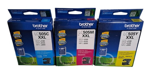Combo Brother Lc505xxl Lc505 505 X 3 Unidades Color Original