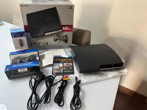 Consola Playstation 3 SONY PS3 Slim 320Gb Negra con mando y cables de  segunda mano