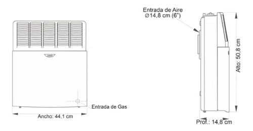 Calefactor Eskabe 3000 Multigas Tb S21 Tb3 J Mf G15 Marfil