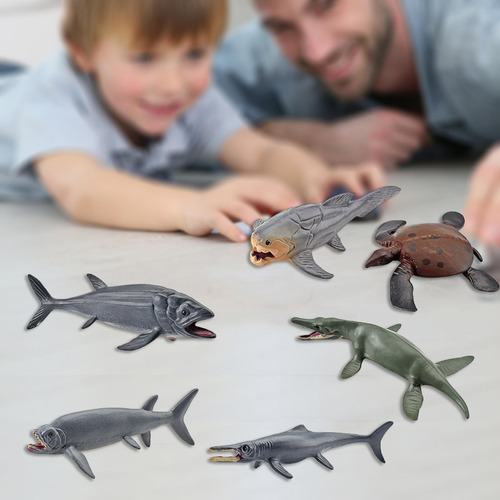 3 X 6 Piezas Modelo De Animal Marino Prehistórico Realista,