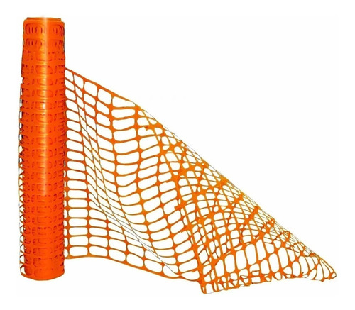 Imagen 3 de 6 de Malla Plastica De Seguridad Naranja