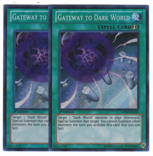 Yugioh 2x Gateway To Dark World Secret 1st Lcjw-en250