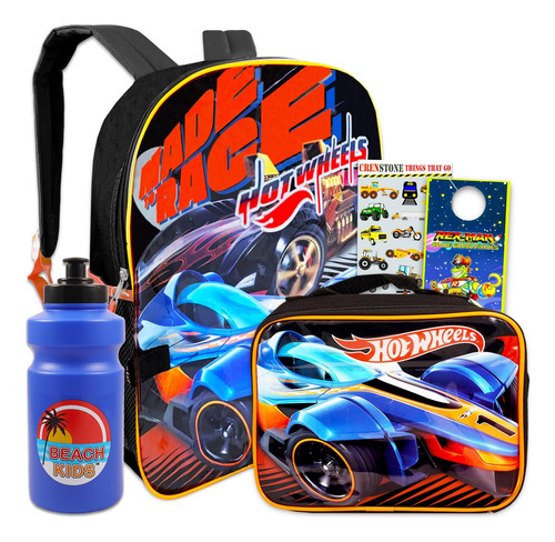 Color Shop Hot Wheels Mochila Y Lonchera Para Niños - Paquet