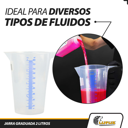 Jarra Graduada 2 Litros Polipropileno Diversos Fluidos