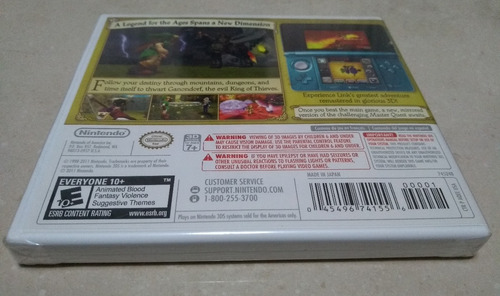 Zelda Ocarina Of Time 3d Nintendo 3ds Black Label E Lacrado!