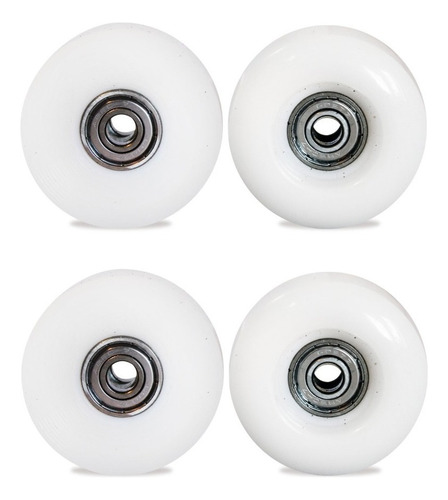 Ruedas De 54 Mm Silicona Patin Artistico Repuesto X4 Blanca