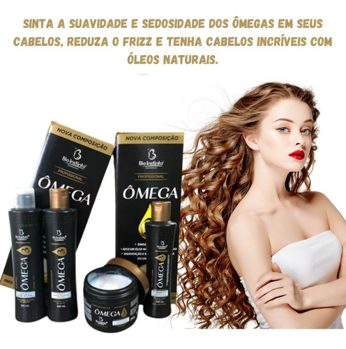 Kit Capilar Profissional Ômega 3 Bio Instinto Com 4 Itens