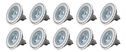 Lâmpadas Led Ar70 Gu10 7w 6500k Branco Frio 10 Un