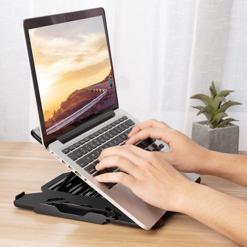 Stand Laptop/ Computadoras Ajustable De 10 A 17 Inch Negro