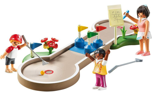 Playmobil Mini Golf Set 70092 Con 3 Figuras Y Accesorios
