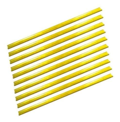 Porta Etiqueta Para Bandeja Gondola 92 Cm Amarelo Kit 25