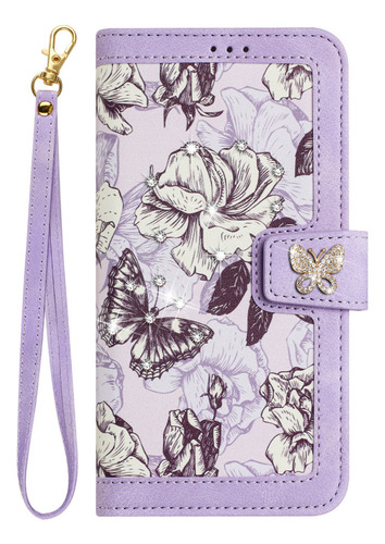 Funda De Piel Sintética Para Samsung Galaxy A56, A55, A35, A16, A26, A34, A54, S24, Fe, S25, Con Forma De Cartera Con Forma De Flor