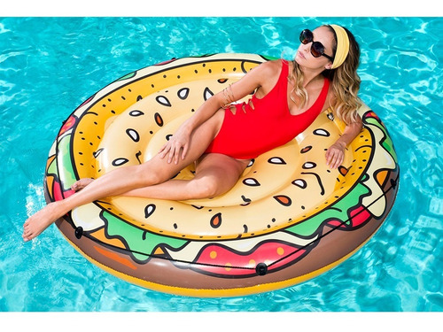 Imagen 3 de 7 de Burguer Inflable Colchoneta Bestway 43250 Flotador Pileta Pc