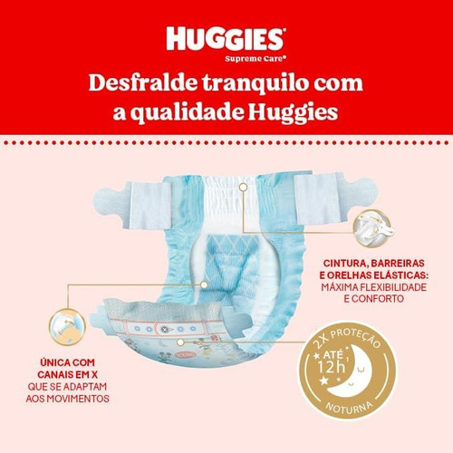 Huggies Fralda Supreme Care Xxxg 128 Un Gênero Sem Gênero Xxxg Sem Gênero