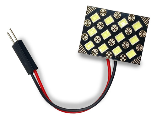 Placa Led 6000k 12 Leds Smd F 3528 2 Conectores 12v Tarponn