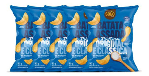 Chips Batata Inglesa Assado Solo Snacks 50g Kit C/ 5 Unid