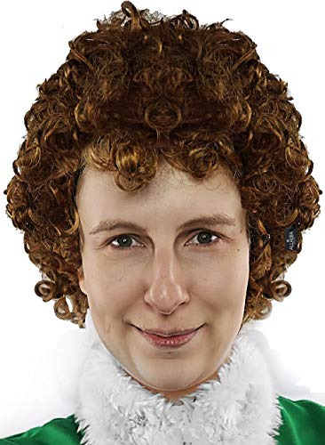 Bad Elf Wig Napoleon Brown Afro Wigs 70s Disco Disfraz ...