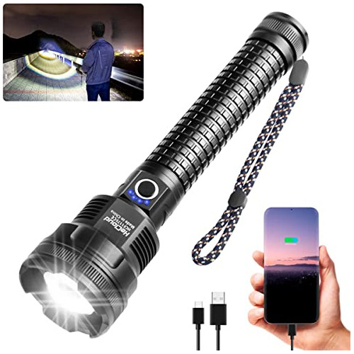 Linterna Led Recargable De Alto Brillo 90,000 Lúmenes ...
