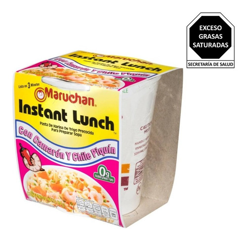 Pack Maruchan Con Sabor A Camarón Con Chile Piquí­n De 12 Pi