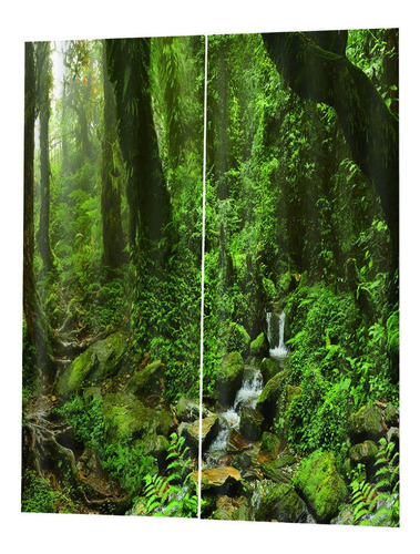 Cortina De Ventana De Impresión 3d For 150x166cm -bosque