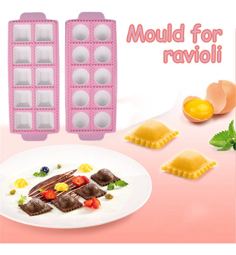 Moldes Para Pasta En U, 2 Unidades De Ravioles De Silicona P