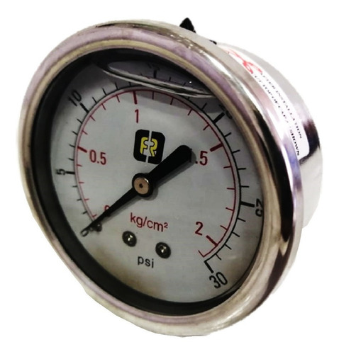 Imagen 2 de 4 de Manometro Glicerina 0 A 30 Psi Conexion Trasera Caratula 2 P