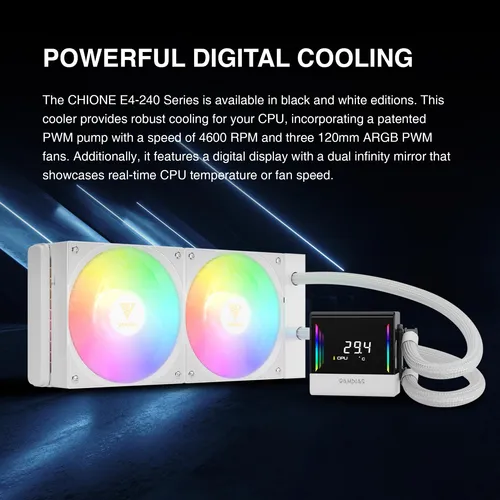 Enfriador De Agua Gamdias Chione E4 240mm Pwm Argb Intel/amd