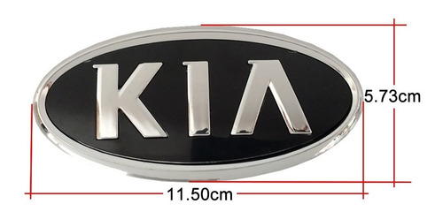 Emblema Logo Kia Cromado Auto Adhesivo 115mm X 57.40mm