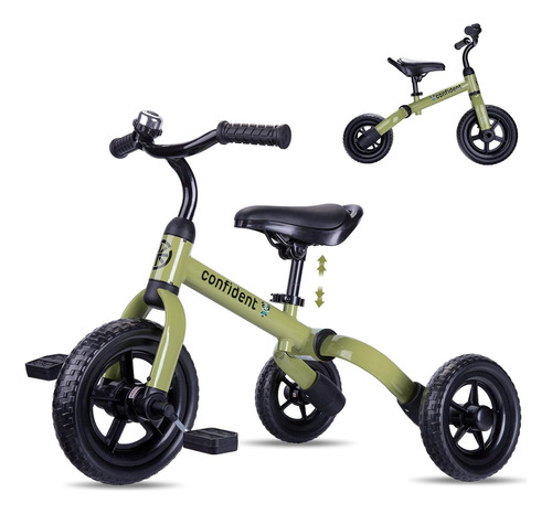 Triciclo 3 En 1 Para Niños Pequeños De 2 A 5 Años, Bicicleta
