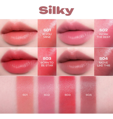 Peripera Slip On My Lip 10 Colores, Lápiz Labial Delgado Bri