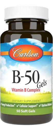 Complejo De Vitamina B 50 Carlson 50 Cápsulas