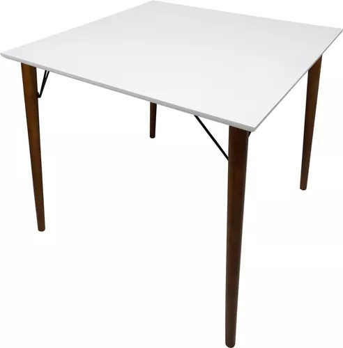 Mesa Jantar Escrivaninha 90cm Quadrada Pé Palito Suporte V 