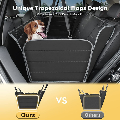 Funda De Asiento Trasero Para Perros Con Flancos Trapez...