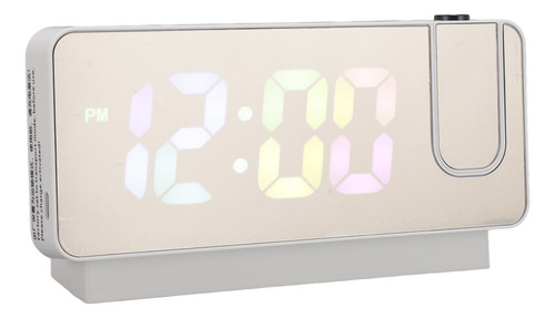 Reloj Despertador De Proyección, Brillo Ajustable, Número Co