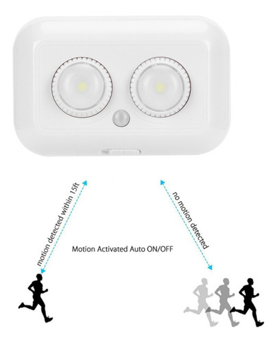 Luz Con Sensor De Movimiento De 2 Led, Sensor Automático Pir