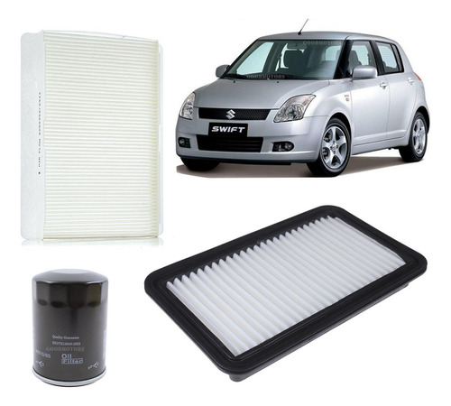 Kit Filtros Suzuki Swift 1.3/1.5 2004-2011 Aire+polen+aceite