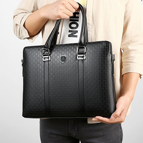Hombre Alta Capacidad Bolso De Moda Leather Bolsa Tote