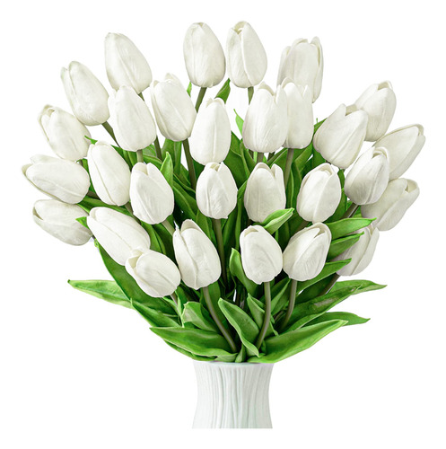 Jiftok 30 Tulipanes Falsos Para Decoracion, Flores Sintetica