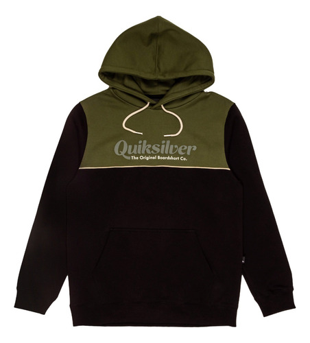 Buzo Canguro Quiksilver Sunchiser Verde Hombre Original Envi