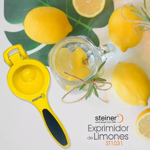 Exprimidor De Aluminio Para Limones 19cm Steiner Color Amarillo